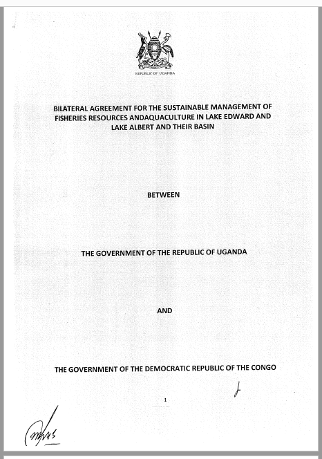 Cover English Bilateral Fisheries Agreement Between DRC and Uganda