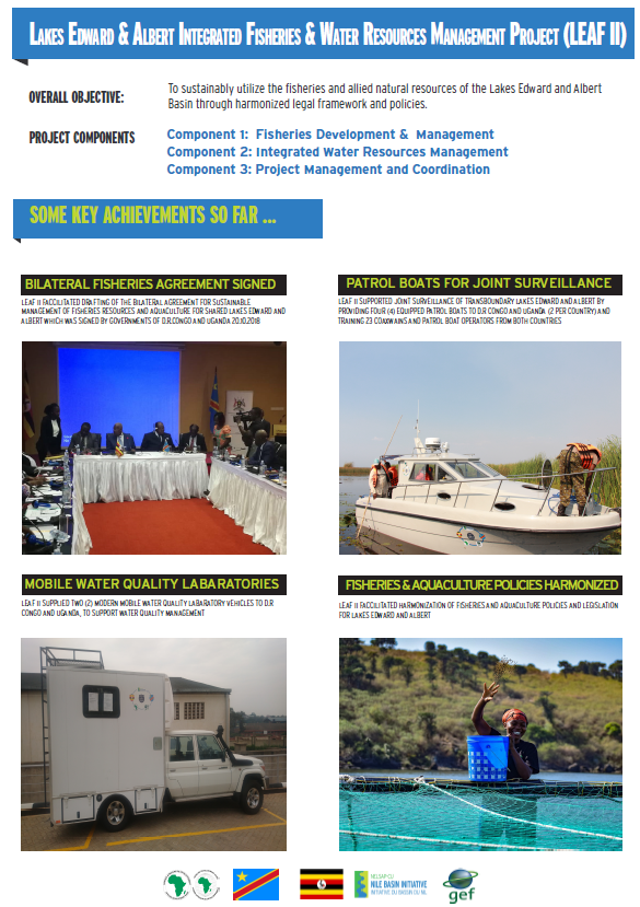 Lakes Edward & Albert Integrated Fisheries and Water Resources Management Project (LEAFII) Achievements Poster